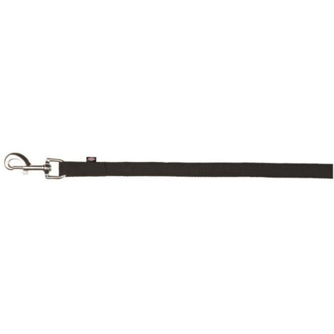 Laisse à pister, coton M-L: 5 M/20 mm, noir