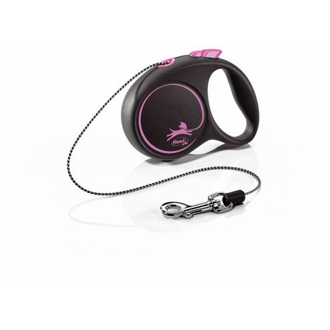 Laisse Black Design XS Cord 3m black/ pink Flexi FU02C3-251-S-CP