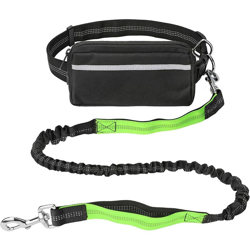 Laisse Chien pour Courir Upkey Laisse Mains Libres Chien Kit de Laisse de Chien Courir Laisse pour Chien Ceinture Canicross Laisse Anti Traction avec