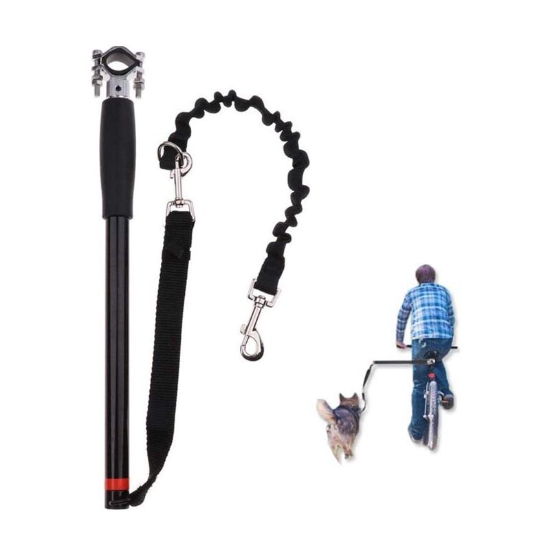 Laisse de Vélo Mains Libres Chien,Chien Laisse d'exercice Installation et Retrait Facile,pour Cyclisme et Les Animaux de Compagnie Entraînement