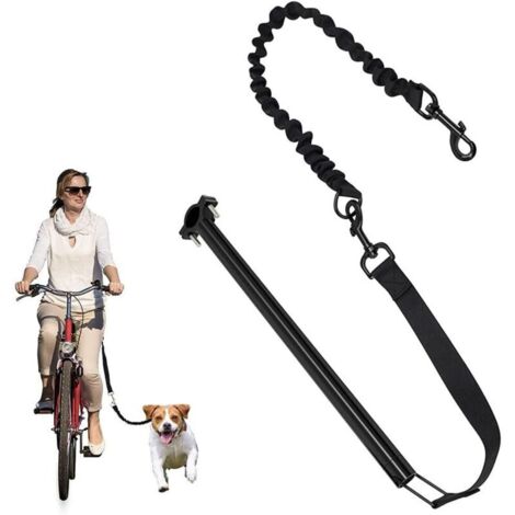 Laisse de Vélo pour Chien, Attache de Vélo pour Chien Mains Libres, Laisse de Marche pour Chien de Vélo Laisse d'exercice pour Chien Mains Libres pour l'exercice D'entraînement de(Noir)