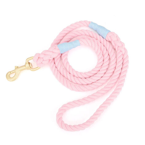 Laisse en corde pour chien, corde tressée de traction multicolore en coton pour chiens de taille moyenne et grande