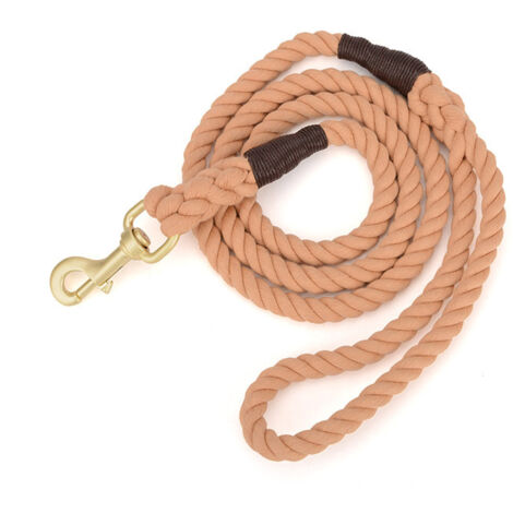 Laisse en corde pour chien, corde tressée de traction multicolore en coton pour chiens de taille moyenne et grande