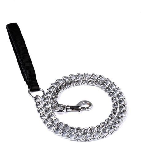 Laisse en métal pour chien, 180 cm, chaîne anti-morsure pour animal de compagnie