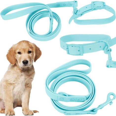 LAISSE ET COLLIER POUR CHIEN PJ-074 BLUE M