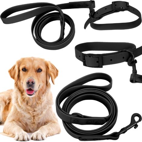 LAISSE ET COLLIER POUR CHIEN PJ-075 BLACK L