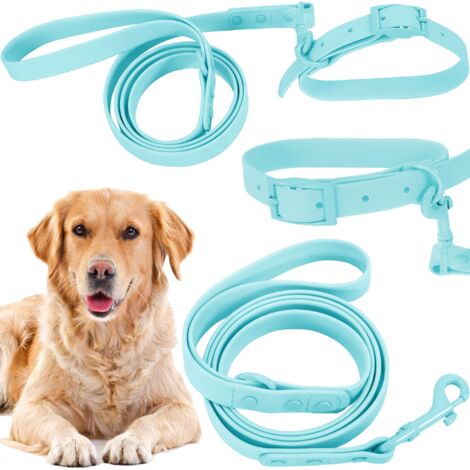 LAISSE ET COLLIER POUR CHIEN PJ-078 BLUE L