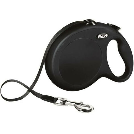 Laisse New Classic L Tape 8 m black Flexi CL30T8-251-S-20