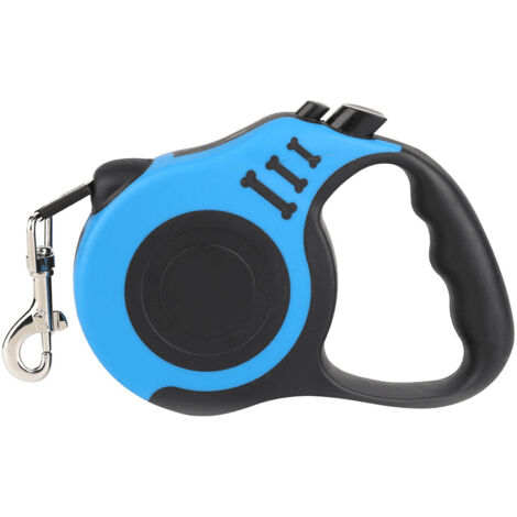Laisse pour animaux de compagnie laisse rétractable automatique laisse pour animaux de compagnie en nylon,Bleu, 500 cm