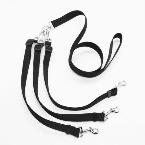 Laisse pour chien 3 en 1 Laisse multi-animaux 3 voies Séparateur de laisse pour animal de compagnie Triple coupleur Corde réglable pour un/deux/trois chiens Chats Pet Walking 1pc