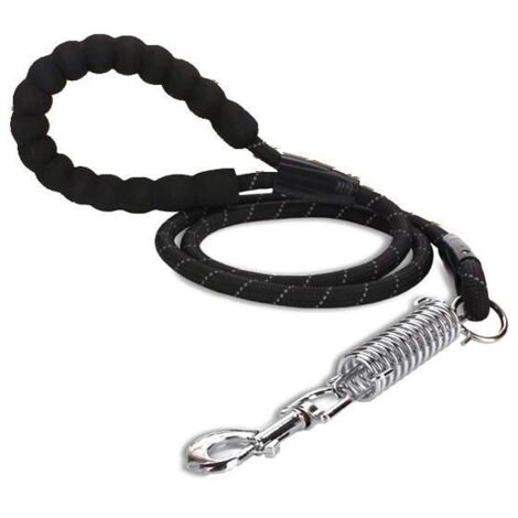 Laisse pour chien de 5 pieds avec ressort puissant, pour gros chien et promenade en plein air Laisse pour chien de 12 mm de diamètre
