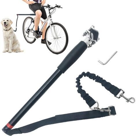 Laisse pour Chien De Vélo, Pet Dog Bicycle Leash, Laisse d'exercice pour Chien Mains Libres, Laisse Rétractable en Acier Inoxydable Installation