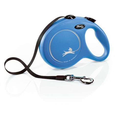Laisse rétractable pour chien 8 m – Poids max 50 kg – Plastique et nylon – Système de freinage innovant – Utilisation d'une seule main – Flexi