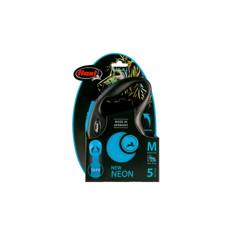 Laisse pour Chien Flexi new neon Bleu Taille m