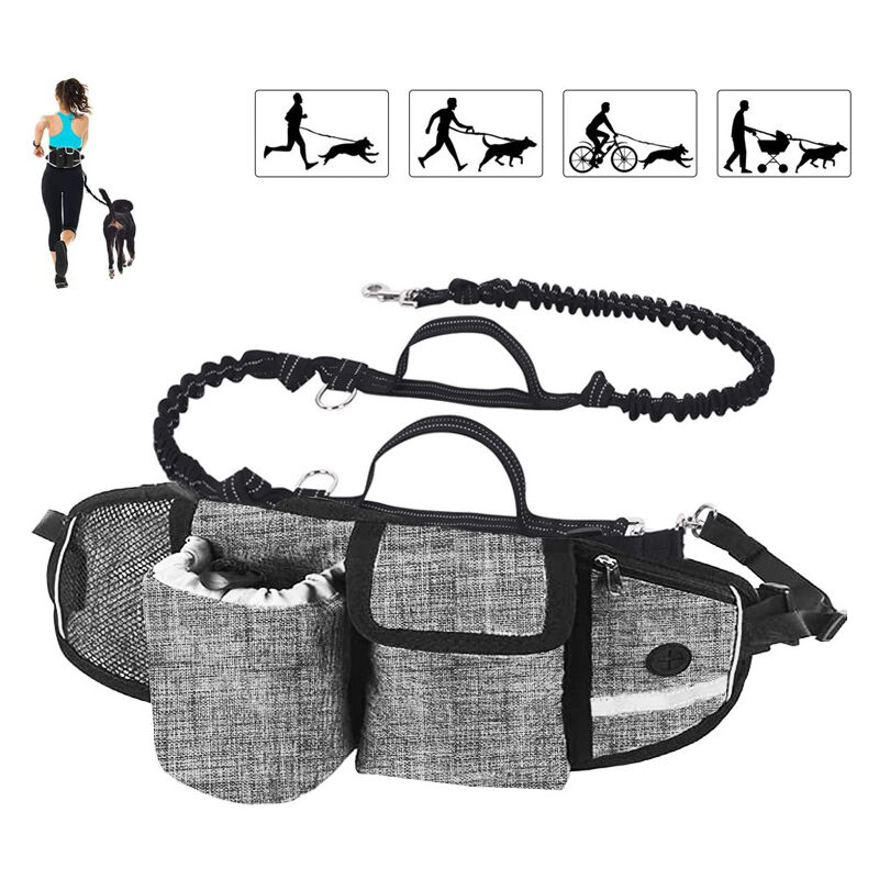 Linghhang - Laisse pour chien Mains libres Laisse pour chien Absorption des chocs Confort Coutures réfléchissantes Idéal pour la course à pied