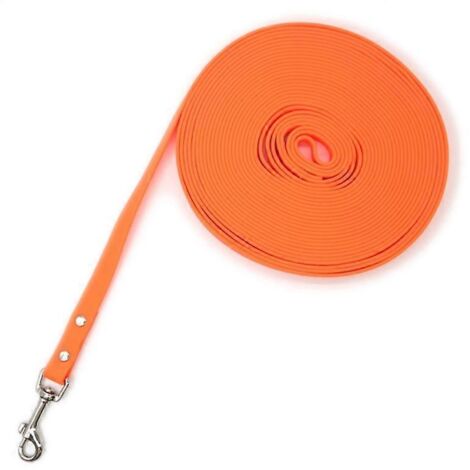 Laisse pour chien solide 10-50 FT, anti-enchevêtrement, confortable, laisse 3m orange style rivet, promenade sécurisée pour chien moyen et grand.