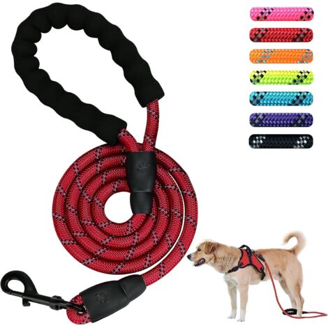 Laisse puissante pour animaux de compagnie 5 FT 1.5M (rouge)