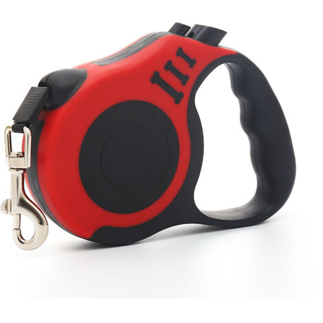 Laisse rétractable pour chiens, laisse pour animaux de compagnie avec poignée antidérapante, sangle en nylon solide, sans enchevêtrement, verrouillage et solution à un seul bouton et à une seule main,