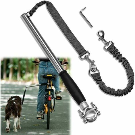 Laissez de vélo retractable pour chien, laissez de vélo main libres pour chiens de compagnie
