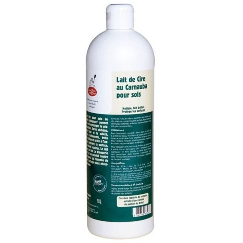 La Droguerie Écologique - la droguerie ecologique - Lait de cire carnauba bio nettoyant sol 1 l