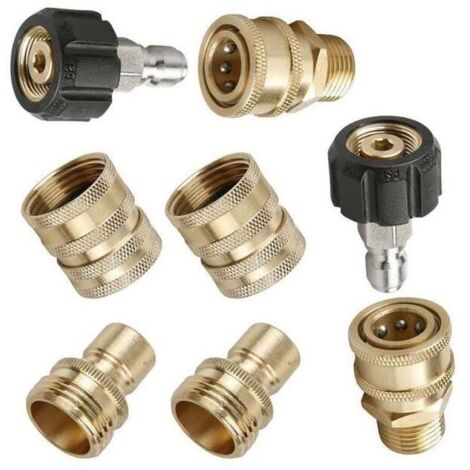 Laiton américain 3/4 tuyau connecteur rapide raccord de tuyau eau de jardin connecteur mâle et femelle accessoires connecteur rapide 6 points