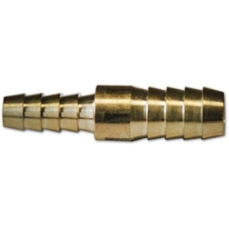 Laiton Barbillon Tuyau Réduire Colleuse Réparateur 6mm ID Tuyau x 10mm ID Tuyau Raccord Eau Pétrole Navire (paquet de 5)