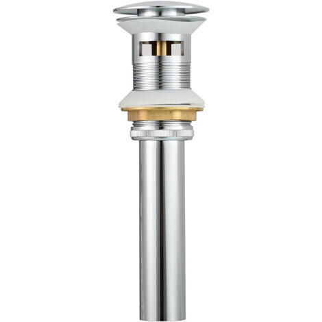 Laiton Bonde de Vidage avec Trop-Plein Push Open pour Lavabo Pop-up évier pour Remplissage et Vidange Bonde en Laiton Vieilli pour lavabo