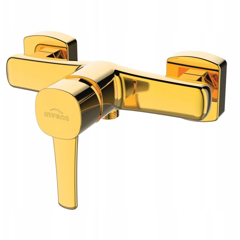 Robinet douche avec mitigeur à levier simple mural Laiton Doré