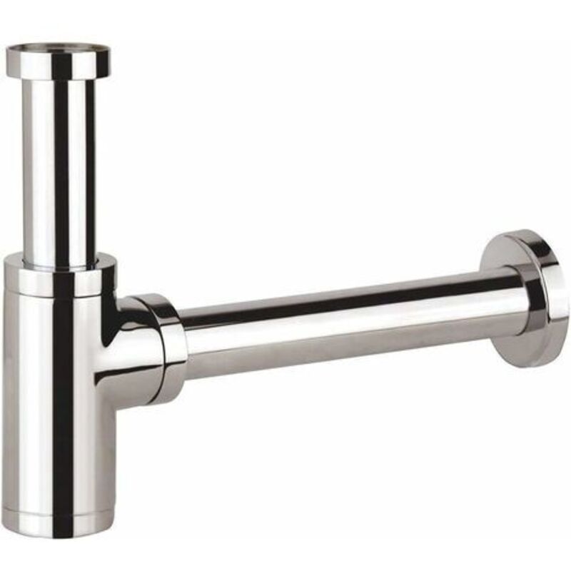 Siphon Lavabo Standard Universel de 1 1/4 Pouces - Réglables Hauteur Design Siphon Evier avec Parois en Laiton Chromé Extra-fortes - Empêcher les