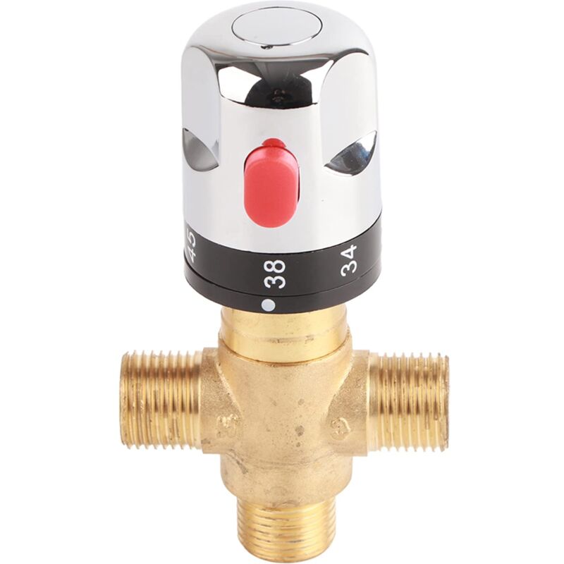 Laiton Thermostatique, Mélangeur Tuyau Bassin Eau Température Thermostat Outil De Contrôle Pour Cuisine Salle De Bains
