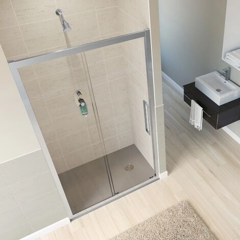 Lakes Coastline Bay Sandown 1500mm Sliding Door Shower Door Cubicle Enclosure, No Side Panel