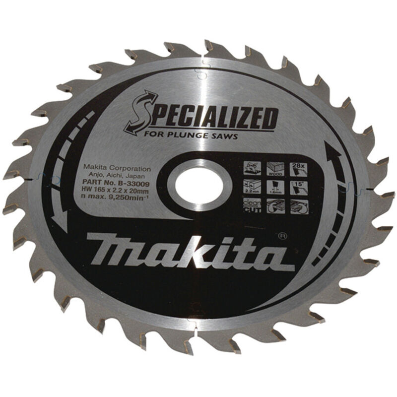 Lame de scie SPECIALIZED B 33009 pour une coupe nette dans le bois Makita B 33009