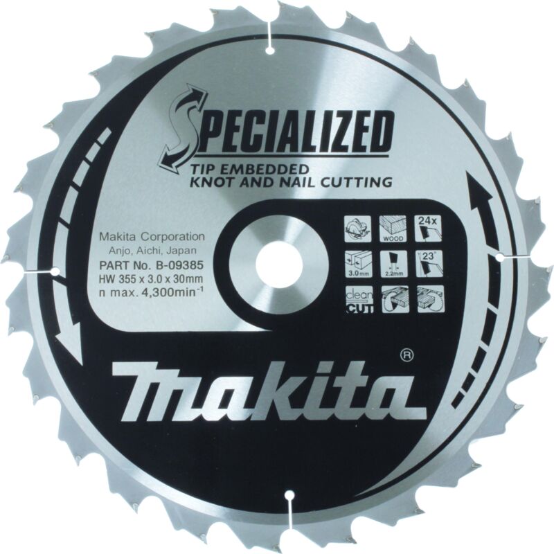Makita - lame tct po 355/30/24 boisclou+ B-33087