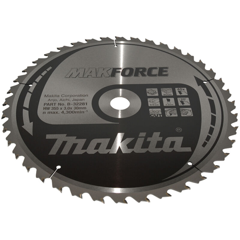 Lame de scie MAKFORCE B 32281 pour une coupe nette dans le bois Medium Cut Makita B 32281 - vue 2
