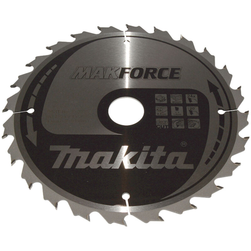 Makita - B-32253 Lame de scie circulaire Makforce tct 210x30mm 24T bois