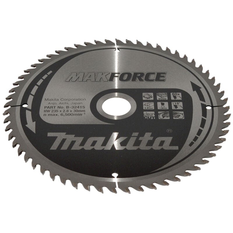 Makita - Lame de scie B-32415 235 x 30 60 dents
