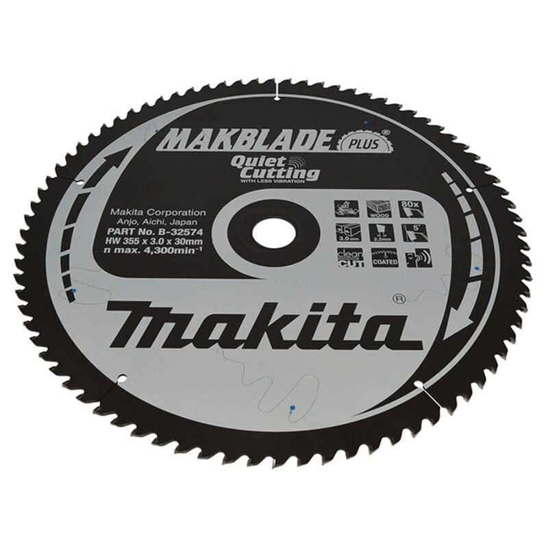 Makita - Lames carbure 'Makblade Plus' pour bois, pour scies radiales et à onglets