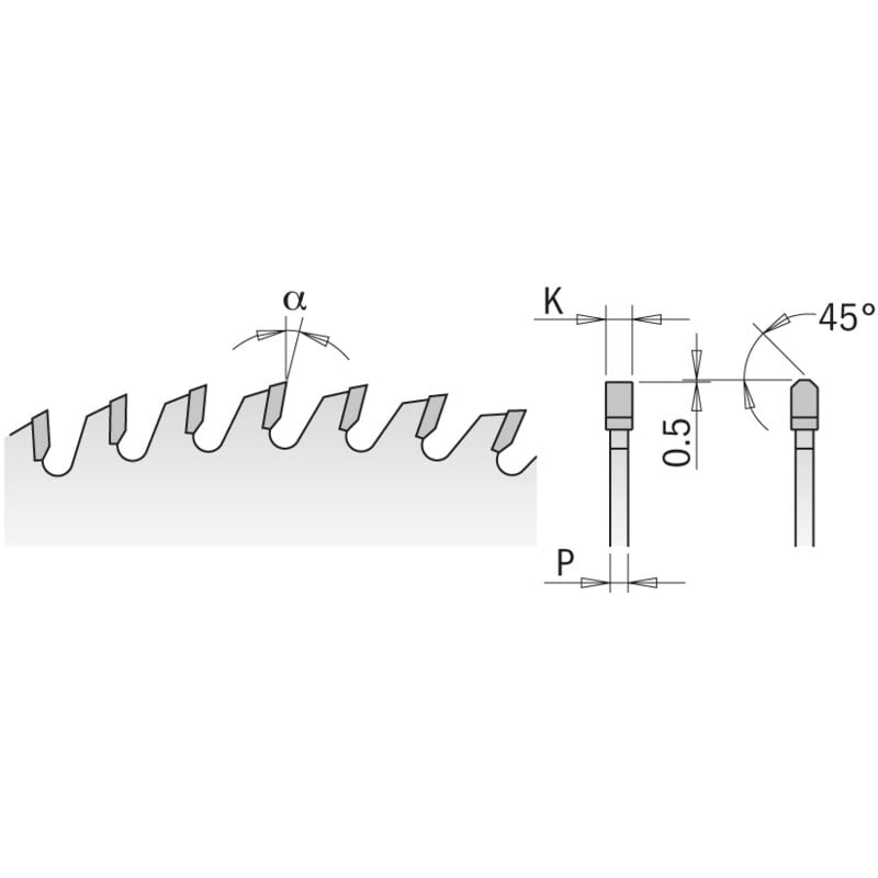 CMT - Y282.060.13J lama dente trapezoidale hw 320x4.4/3.2x65+4 Z60 tcg