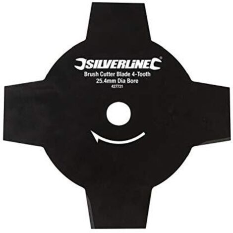 Lama a disco in acciaio al carbonio per decespugliatori 4 denti Silverline 25.4 mm