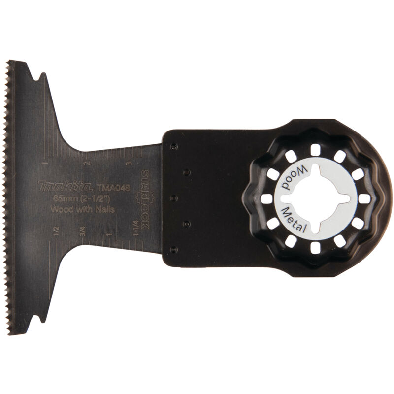 Lama da taglio a tuffo Makita BiM, 65 mm, TMA048 Starlock - 65 x 40 mm - BiM - TMA048 - Legno con chiodi