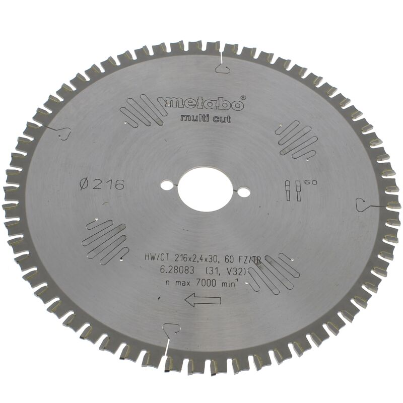 Metabo - Lama circolare 216x30 60 denti per troncatrice