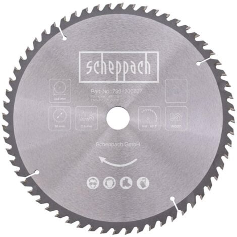 Lama circolare 305 mm 60t per legno per troncatrice Scheppach hm305sl