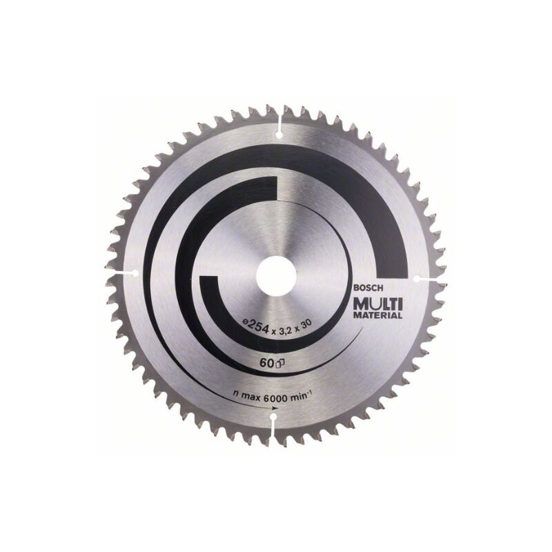 Bosch - 2 608 640 449 - Lama de lama circolare Multi Material - 254 x 30 x 3,2 mm, 60 (confezione de 1)
