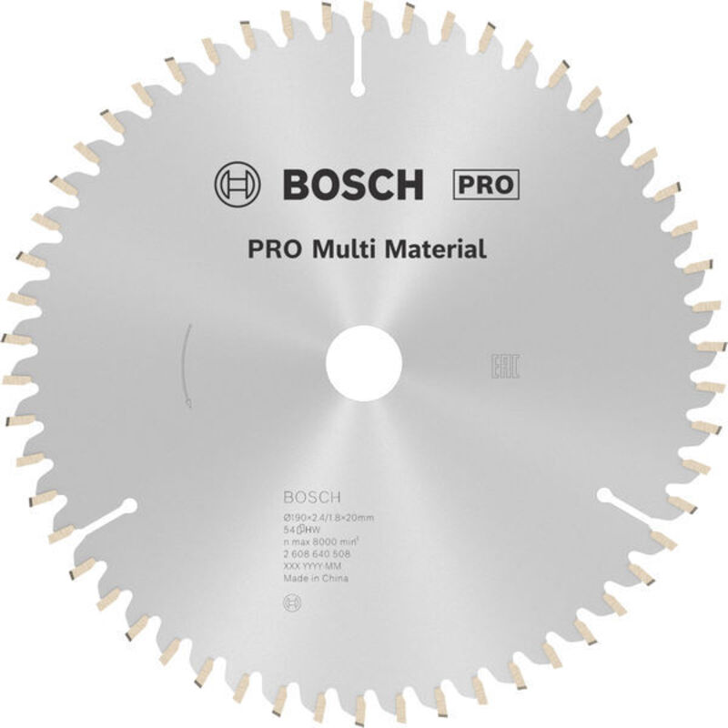 Bosch - Standard for Multi Material Lama per sega circolare 190x20 mm multimateriale