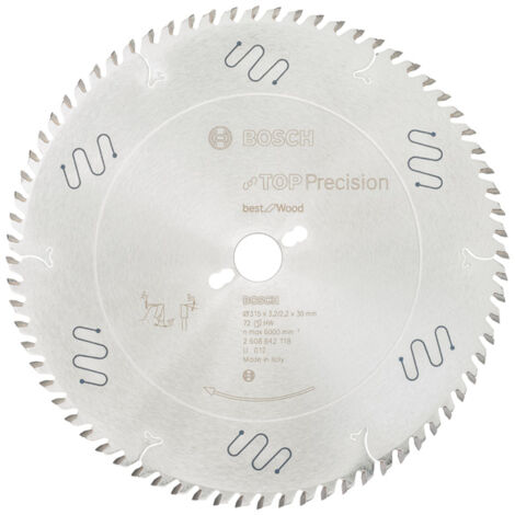Lama circolare Bosch Top Precision Best per legno 315 x 30 x 3,2 mm, 72