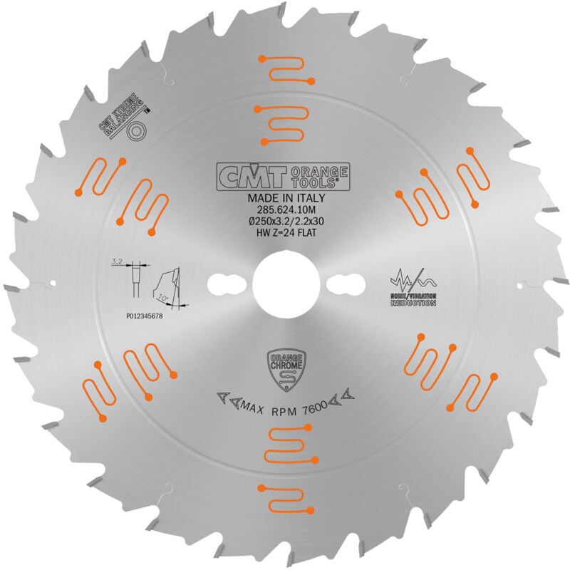 285.660.10M LAMA CIRCOLARE CHROME HW 250x3.2/2.2x30 Z60 10ATB