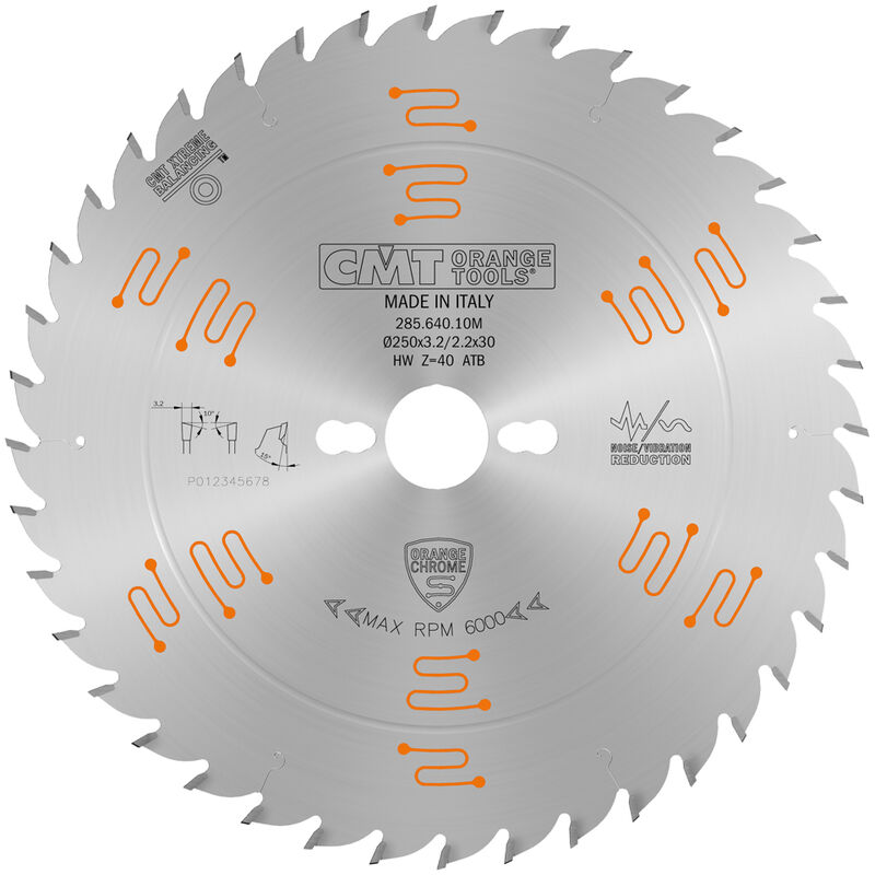 Image of CMT - 285.640.10M lama circolare chrome hw 250x3.2/2.2x30 Z40 15ATB