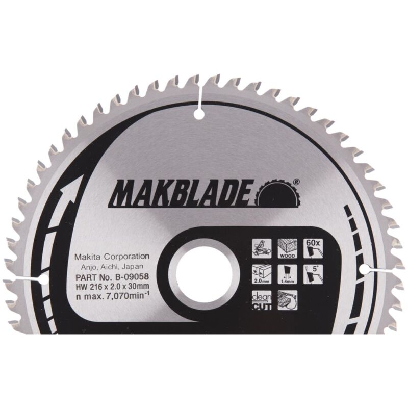 Lama circolare Makita, MAKBLADE 216 x 30 mm, 60 denti