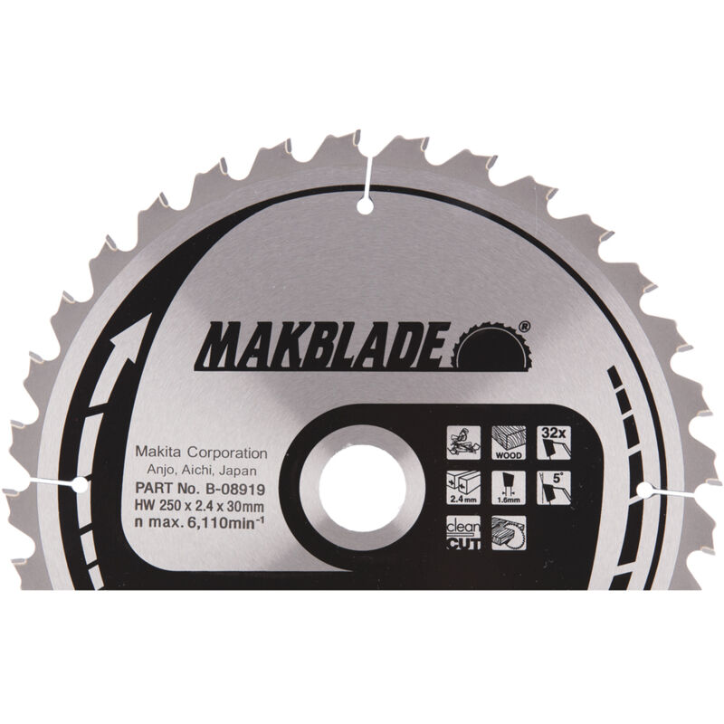Lama circolare Makita, MAKBLADE 250 x 30 mm, 32 denti