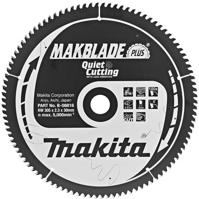 Lama circolare Makita, MAKBLADE PLUS 305 x 30 mm - 100 denti